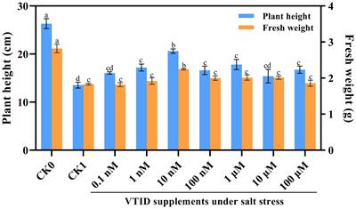 Metabolomics analysis reveals enhanced salt tolerance in maize through exogenous Valine-Threonine-Isoleucine-Aspartic acid application
